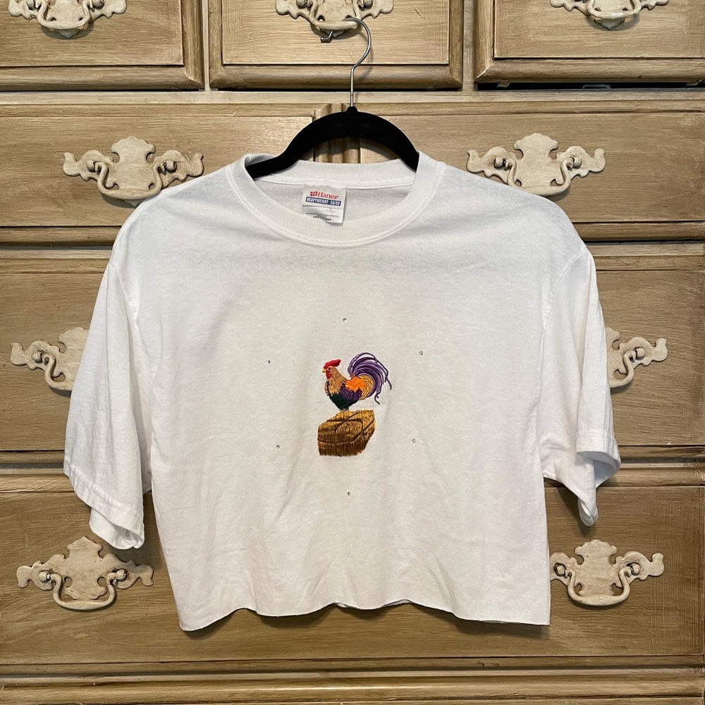 Rooster crop top